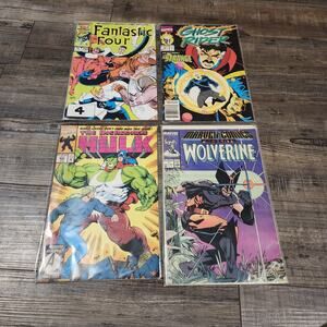 Vintage comic books Wolverine Ghost Rider Hulk Fantastic Four b1